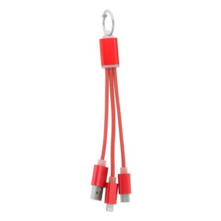 USB töltőkábel piros, Scolt 