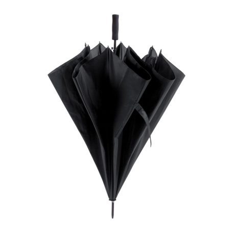 Nagy méretű, automata, szélálló, 8 paneles esernyő, fekete