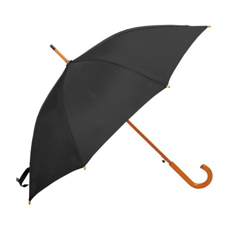 Automata 8 paneles esernyő, fém vázzal, fa nyéllel és fogantyúval, fekete