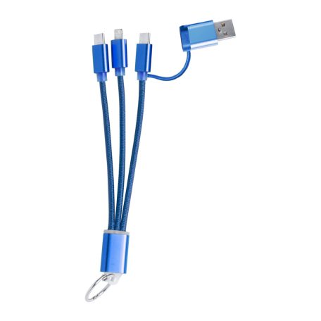 USB töltős kulcstartó, Frecles, kék