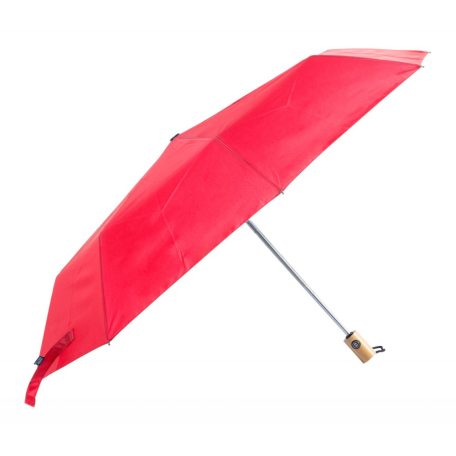 Automatikusan nyíló és záródó szélálló összecsukható esernyő, piros