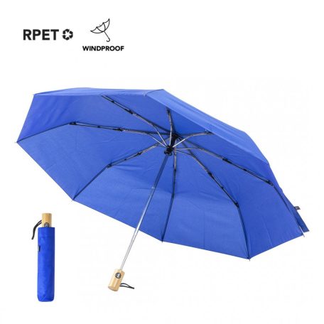 Automatikusan nyíló és záródó szélálló összecsukható esernyő, kék