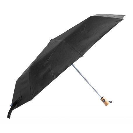 Automatikusan nyíló és záródó szélálló összecsukható esernyő, fekete