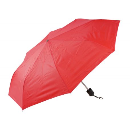 Összecsukható, manuális 8 paneles esernyő, piros