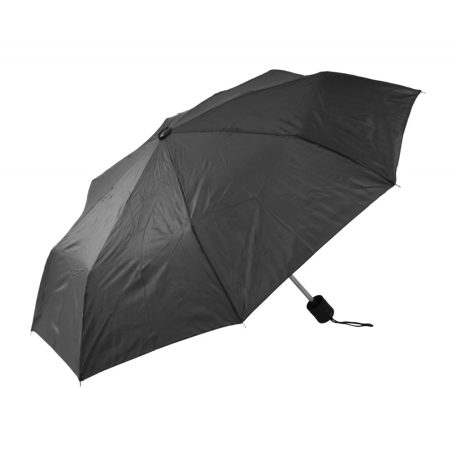 Összecsukható, manuális 8 paneles esernyő, fekete