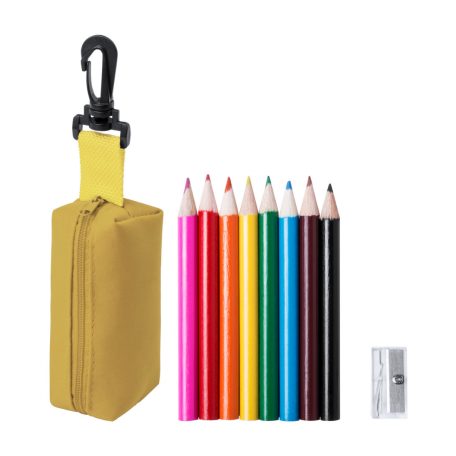  Tolltartó mini ceruza készlettel , Migal, sárga