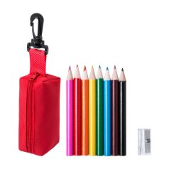  Tolltartó mini ceruza készlettel , Migal, piros