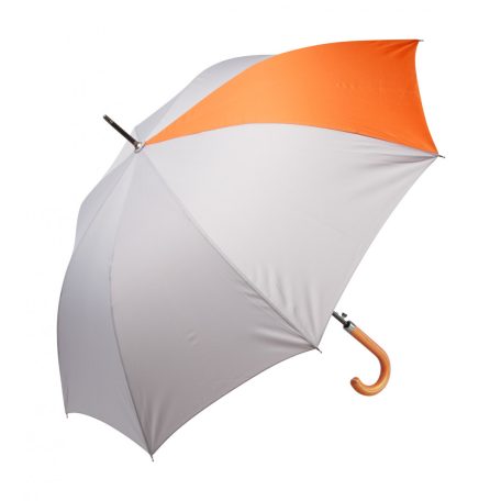 Automata, szélálló 8 paneles esernyő, műbőr fogantyúval, fém nyéllel és vázzal., narancssárga