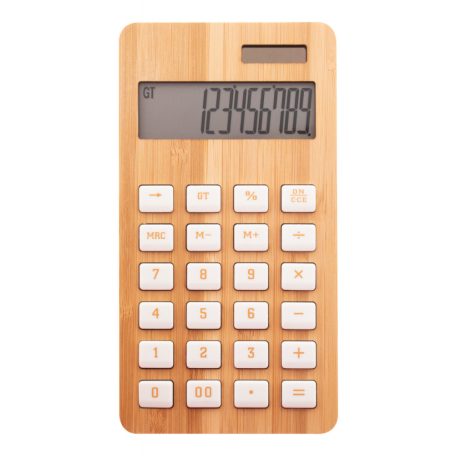 Bambusz számológép ,BooCalc, natúr