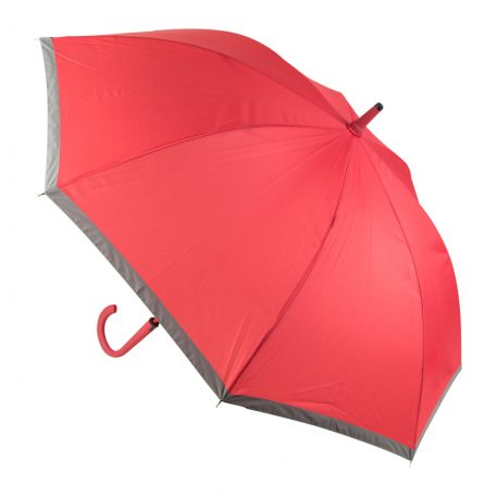 Automata, szélálló, 8 paneles esernyő szélén fényvisszaverő csíkkal, piros