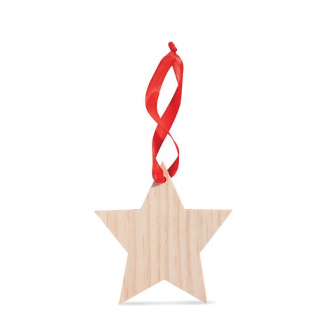 Csillag alakú fa  karácsonyfadísz, natúr