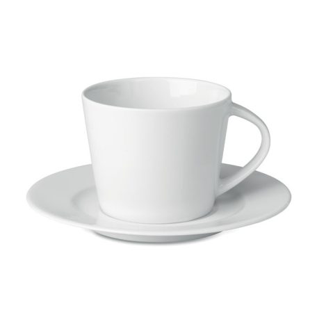 Porcelán cappuccino csésze és csészealj.