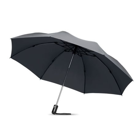 Automata kifordítható esernyő 190T nyersselyem anyagból, szürke