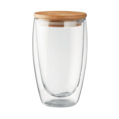 Tirana  duplafalú üveg pohár, 450 ml - áttetsző